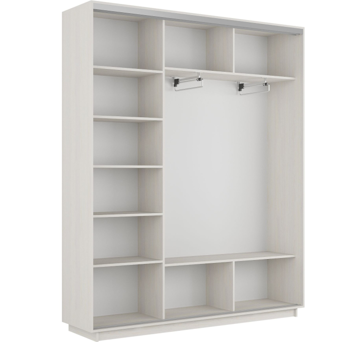 Шкафы-купе 3-х дверные, Шкаф-купе Экспресс Медиум (1 зеркало) трио 2200 x 1800 x 450