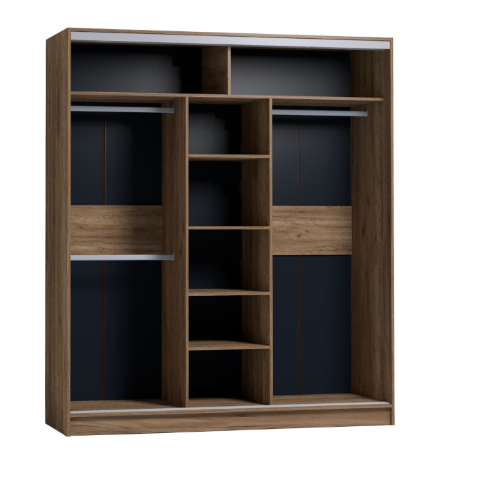 Шкафы-купе 3-х дверные, Шкаф-купе 3-дв  Strike 1800 зеркало/лдсп  (в2105*ш1800*г595)