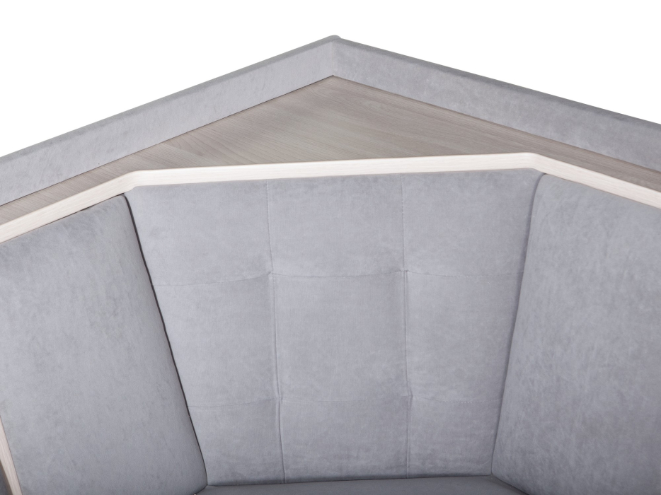 Кухонные уголки, Кухонный уголок Стиль 1Л (со столом СТ-2У) Ясень шимо светлый / велюр