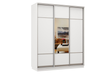 Шкафы-купе 3-х дверные, Шкаф-купе Премьер Лайт 44 (08;11;08) трехдверный