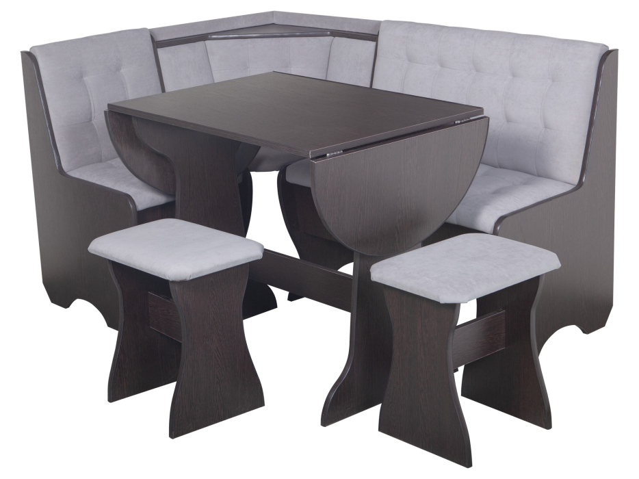 Кухонные уголки, Кухонный уголок Стиль 1Л (со столом СТ-2У) Дуб венге / велюр