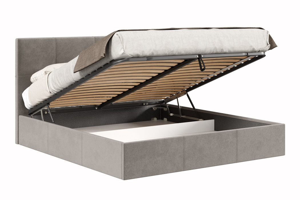 Мягкая кровать, Кровать Марсель 1800 с подъёмным механизмом, велюр