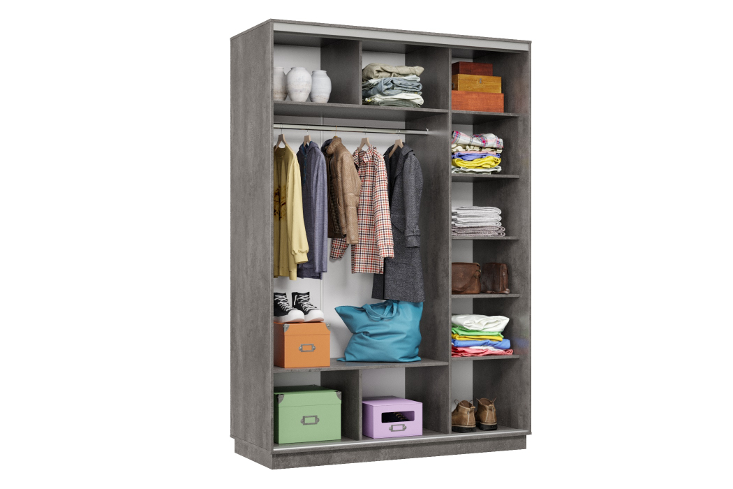 Шкафы-купе 2-х дверные, Шкаф-купе Премьер Лайт 12 П-3159 двухдверный