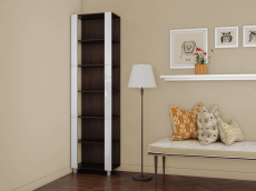 Открытые, Стеллаж модульный Универсальный 35х60х240 Белое стекло