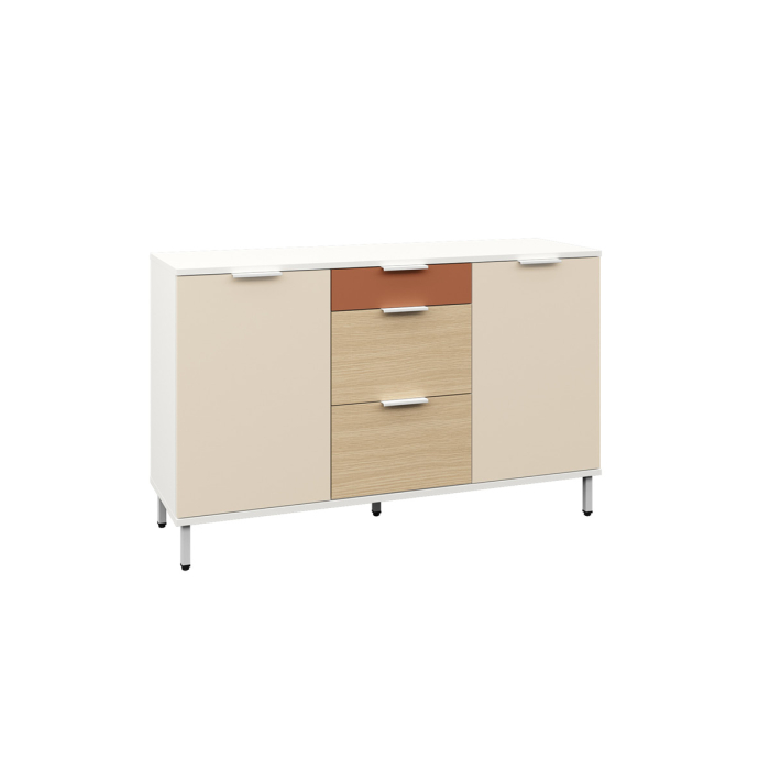 Детские комоды, Комод Марвэл 16.234.02, белый, сатин, плэйн, безмолвная пустыня