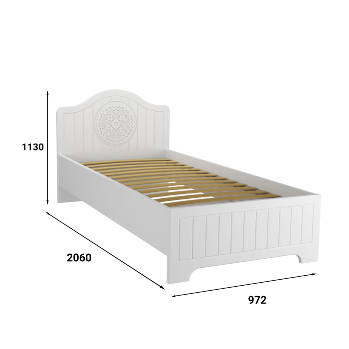Кровати 90х190, Кровать Монблан МБ-66К (1900х900)