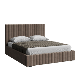 Кровать двуспальная Болонья велюр с ПМ 140х200 см