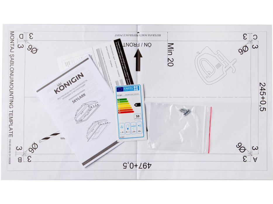 Вытяжки, Кухонная вытяжка Konigin Skylark Ivory Glass