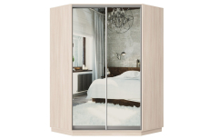 Угловые шкафы, Угловой шкаф-купе Премьер 71 Ясень шимо светлый