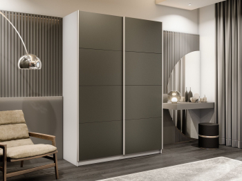 Шкаф-купе Прайм 2-х дверный Стекла хаки/Доводчики 120х57х230