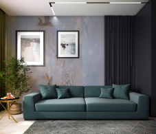 Диваны прямые, Диван прямой Париж нераскладной,велюр