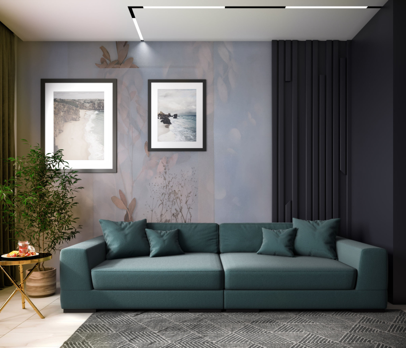 Диваны прямые, Диван прямой Париж нераскладной,велюр