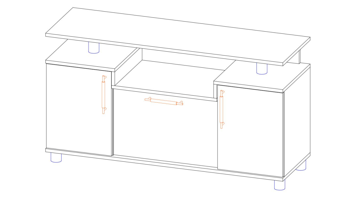 ТВ-тумбы, Тумба под телевизор 003 С