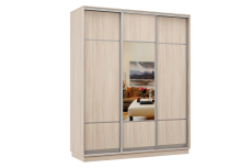 Шкафы-купе 3-х дверные, Шкаф-купе Премьер Лайт 43 (08;11;08) трехдверный