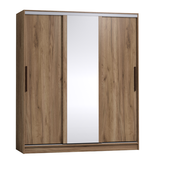 Шкафы-купе 3-х дверные, Шкаф-купе 3-дв  Strike 1800 зеркало/лдсп  (в2105*ш1800*г595)