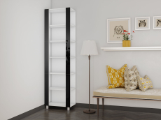 Открытые, Стеллаж модульный Универсальный 35х51х230 Черное стекло