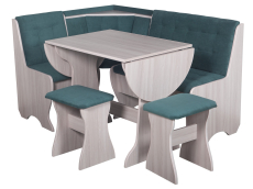 Кухонные уголки, Кухонный уголок Стиль 1Л (со столом СТ-2У) Ясень шимо светлый / велюр