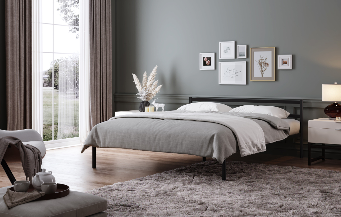 Кровати 160 см, Металлическая кровать Мета 1600 х 2000