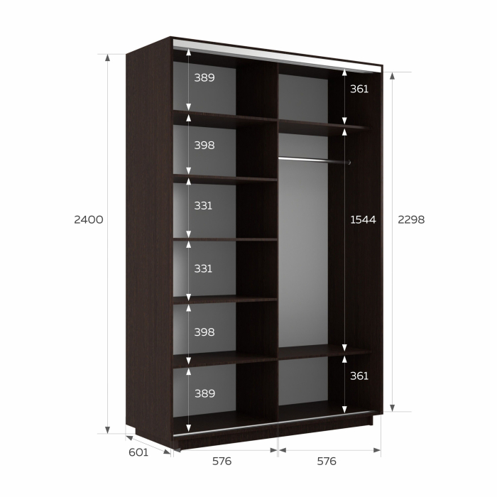 Шкафы-купе 2-х дверные, Шкаф-купе Экспресс 2-х дверный Фотопечать Шелк Стекла 120х60х240