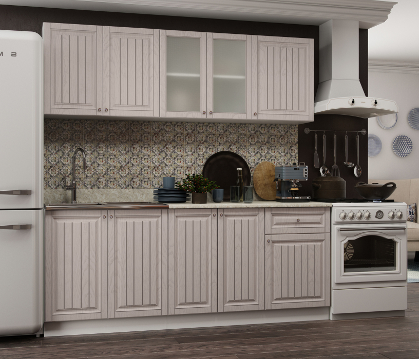 Кухонные гарнитуры, Кухня Хозяюшка 2,0 м Мускат МДФ