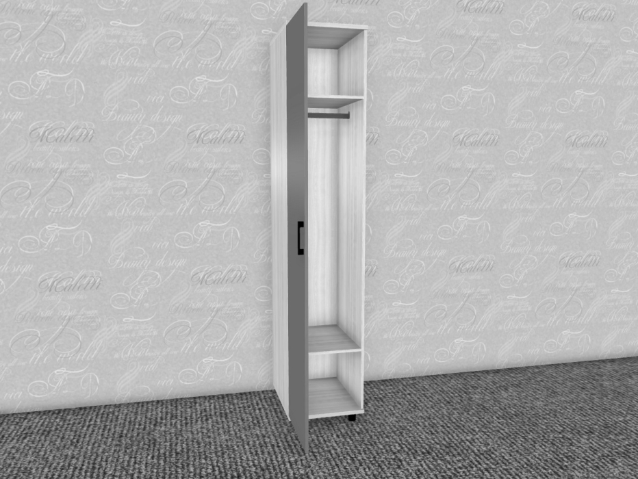 Шкафы одностворчатые, Модульная система Грейс Шкаф ШК-5021  Снежный Ясень