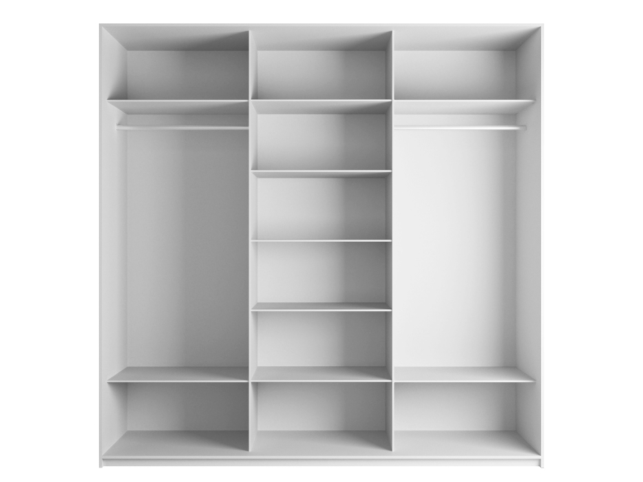 Шкафы-купе 3-х дверные, Шкаф-купе Эста 3-х дверный Стекла пудра/Доводчик 300х66х240