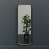 Зеркала в спальню, Дизайнерское настенное зеркало GENGLASS Kuvino M в металлической раме