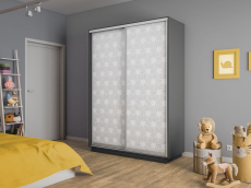 Шкафы-купе 2-х дверные, Шкаф-купе Экспресс 2-х дверный Фотопечать Калейдоскоп Стекла 120х45х220