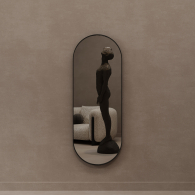 Зеркала в спальню, Дизайнерское настенное зеркало GENGLASS Nolvis M в металлической раме