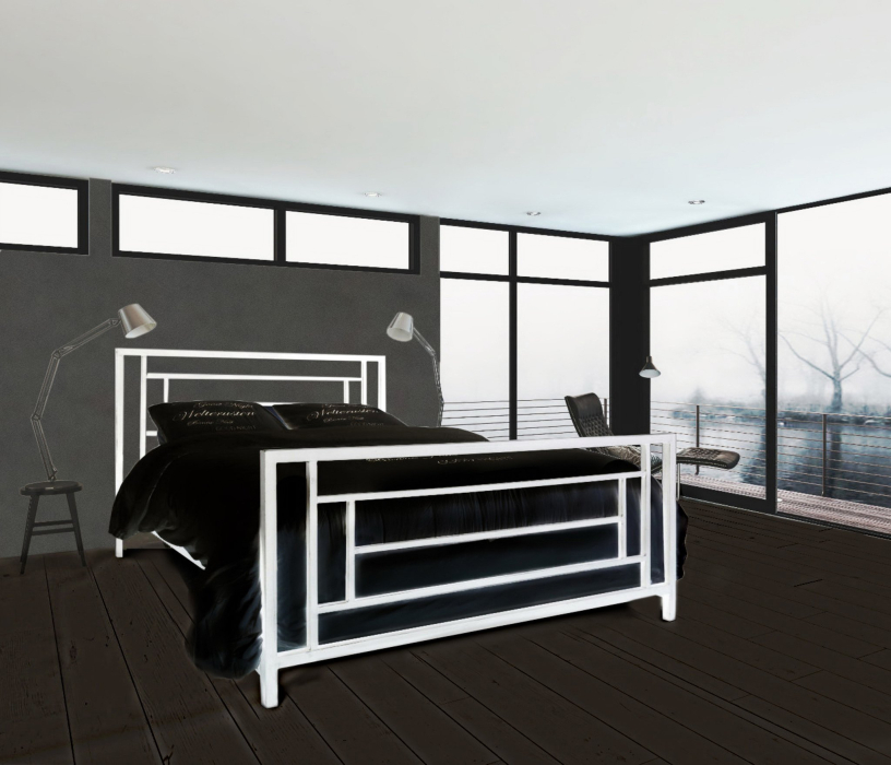 Кровати 140 см, Кровать в стиле лофт Орландо 1.4