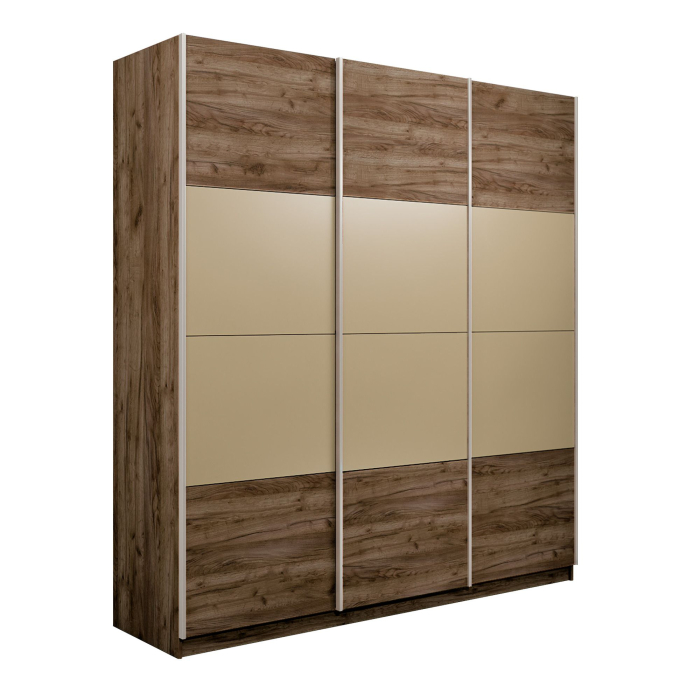 Шкафы-купе 3-х дверные, Шкаф-купе Эста 3-х дверный ДСП/Стекла фисташка/Доводчик 300х66х240