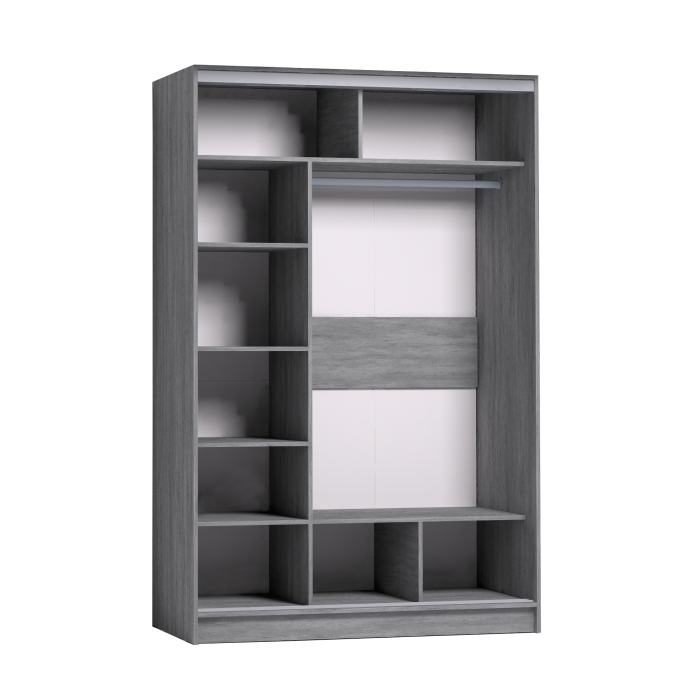 Шкафы-купе 2-х дверные, Шкаф-купе 2-дв  Strike 1350 лдсп/лдсп  (в2105*ш1350*г595)