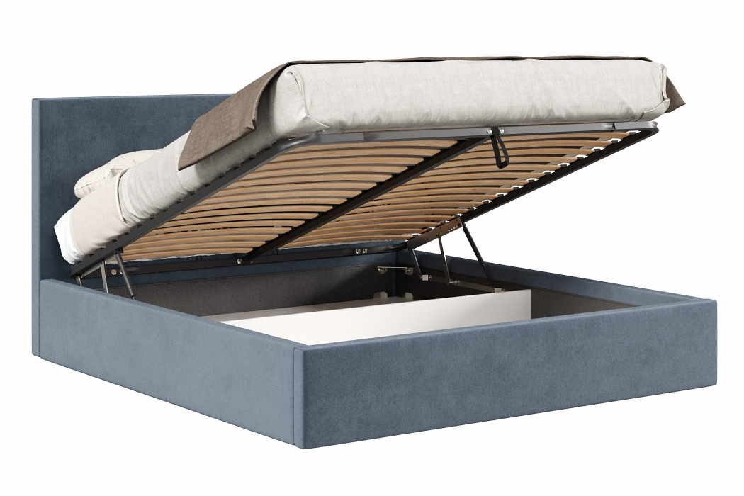 Мягкая кровать, Кровать Парма 1800 с подъёмным механизмом, велюр