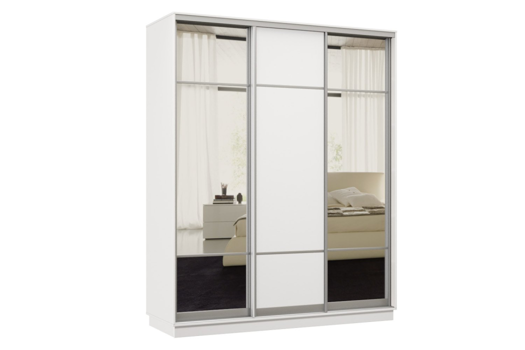 Шкафы-купе 3-х дверные, Шкаф-купе Премьер Лайт 28 (11;08;11) трехдверный