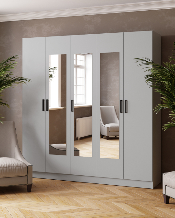 Шкафы распашные, Шкаф комбинированный Ларс 2000 (с зеркалом)