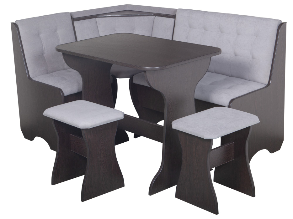 Кухонные уголки, Кухонный уголок Стиль 1Л (со столом СТ4) Дуб венге / велюр