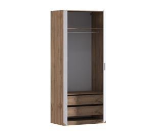 Шкаф двухдверный Макс 1000 мм, вариант №3 (ЛДСП, корпус дуб вотан)