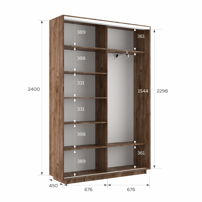 Шкафы-купе 2-х дверные, Шкаф-купе Экспресс 2-х дверный Фотопечать Шары Стекла 140х45х240