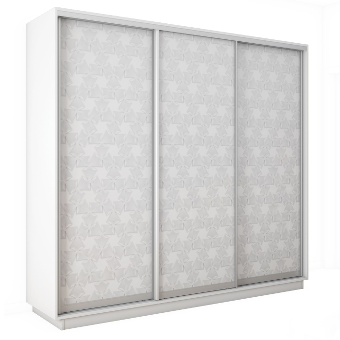 Шкафы-купе 3-х дверные, Шкаф-купе Экспресс 3-х дверный Фотопечать Калейдоскоп Стекла 180х60х240