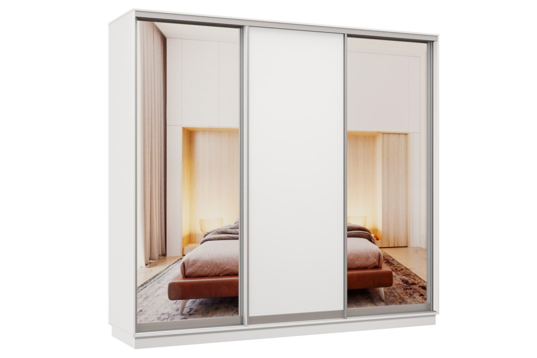 Шкафы-купе 3-х дверные, Шкаф-купе Премьер Лайт 60 (01;02;01) трехдверный