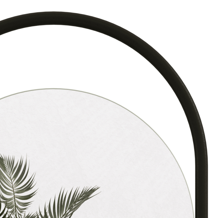 Зеркала в спальню, Дизайнерское настенное зеркало GENGLASS Evelix L в металлической раме