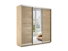 Шкафы-купе 3-х дверные, Шкаф-купе Экспресс Медиум (1 зеркало) трио 2200 x 2100 x 450