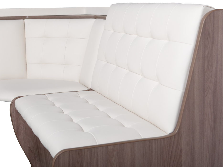 Кухонные уголки, Кухонный уголок Стиль 1Л Ясень шимо темный / экокожа