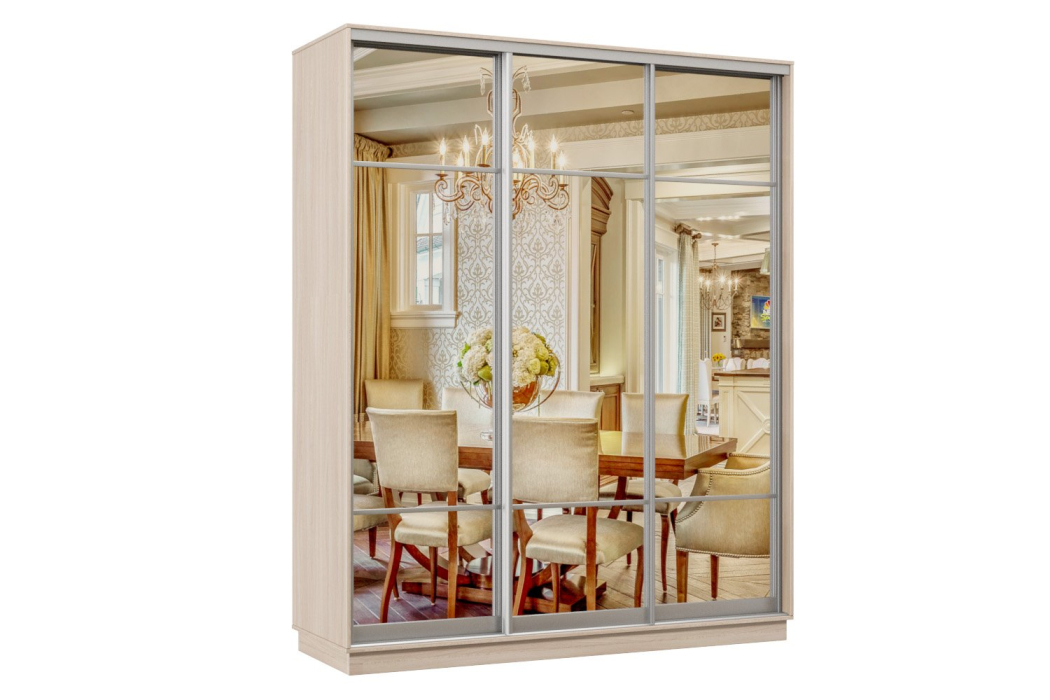 Шкафы-купе 3-х дверные, Шкаф-купе Премьер Лайт 27 (11;11;11) трехдверный