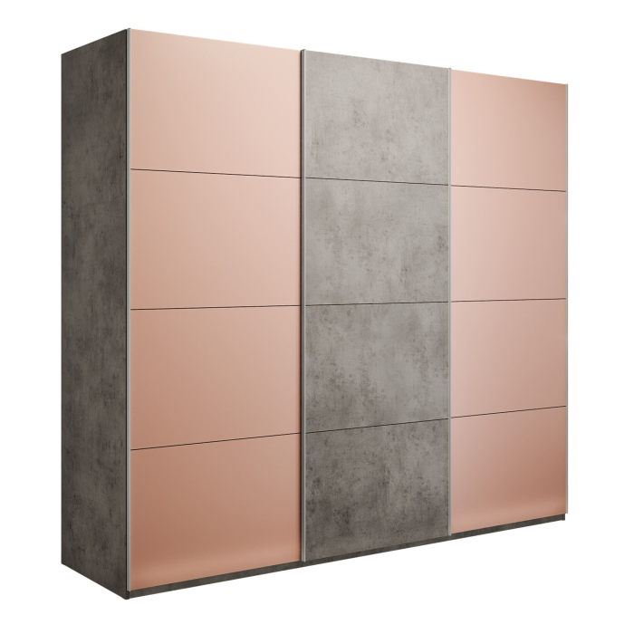 Шкафы-купе 3-х дверные, Шкаф-купе Эста 3-х дверный ДСП/Стекла пудра/Доводчик 240х66х240