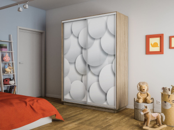 Шкаф-купе Экспресс 2-х дверный Фотопечать Шары Стекла 120х45х240