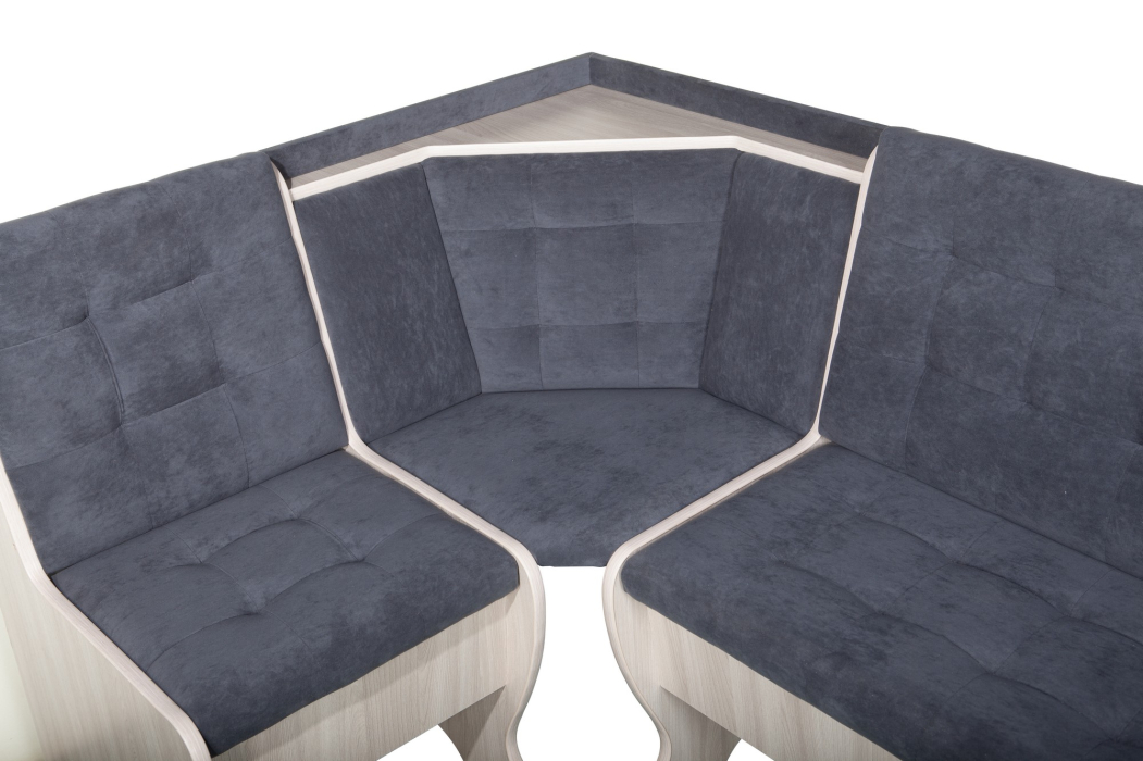 Кухонные уголки, Кухонный уголок Стиль 1Л (со столом СТ-2У) Ясень шимо светлый / велюр