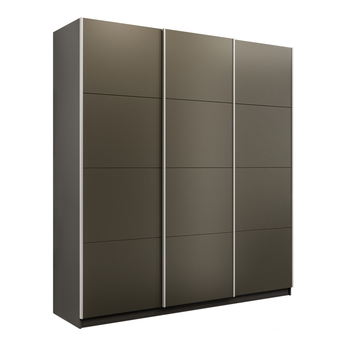 Шкафы-купе 3-х дверные, Шкаф-купе Эста 3-х дверный Стекла хаки/Доводчик 240х66х240