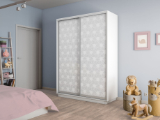 Шкафы-купе 2-х дверные, Шкаф-купе Экспресс 2-х дверный Фотопечать Калейдоскоп Стекла 140х60х220