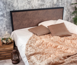 Кровать в стиле лофт Лоренцо 1.8 (Черный)